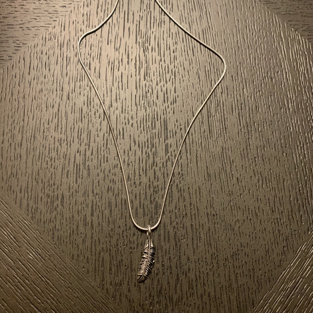 Handmade feather necklace